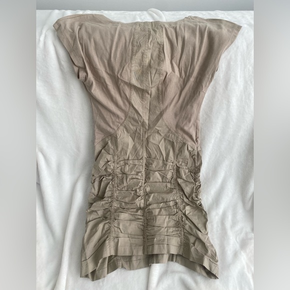 COTTON TAUPE NUDE DRESS - Picture 3 of 5